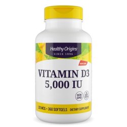 Healthy Origins Vitamin D3 5000 Iu 360 Softgels
