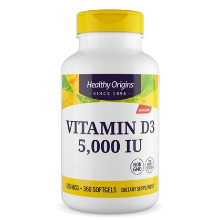 Healthy Origins Vitamin D3 5000 Iu 360 Softgels