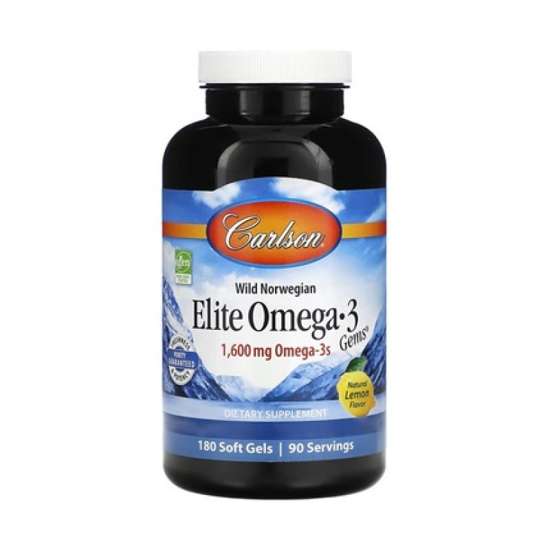 Carlson Labs Elite Omega3 Gems 1600 Mg 180 Softgels