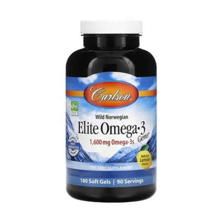 Carlson Labs Elite Omega3 Gems 1600 Mg 180 Softgels