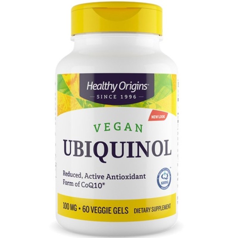 Healthy Origins Vegan Ubiquinol 100mg 60 Veggie Softgels