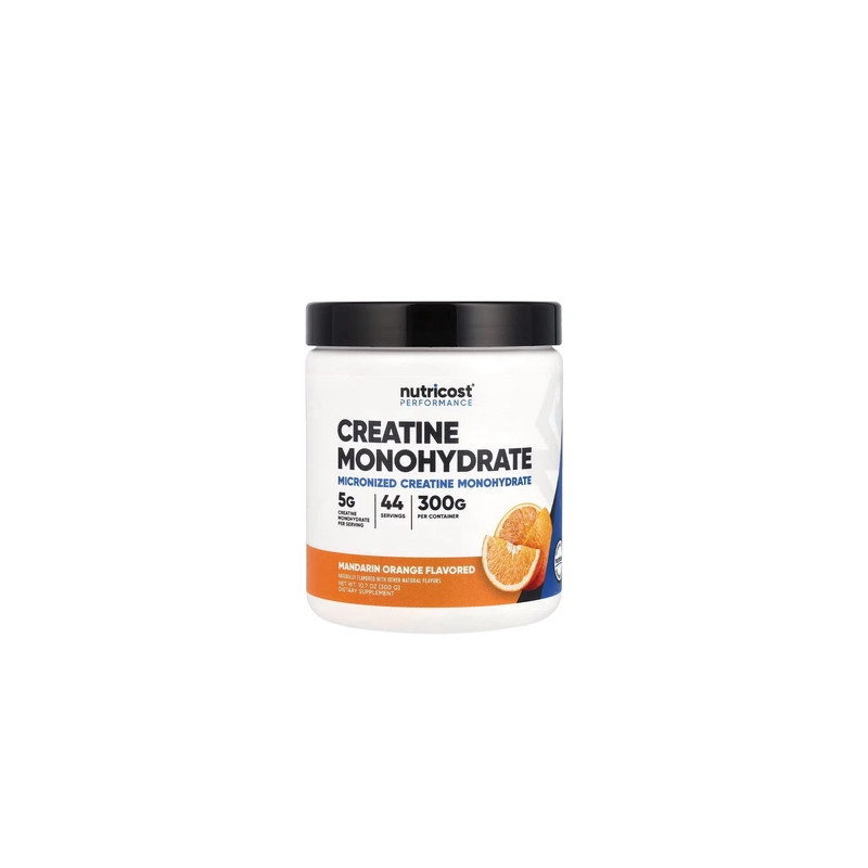 Nutricost Creatine Monohydrate Powder 300g Mandarin Orange Flavor