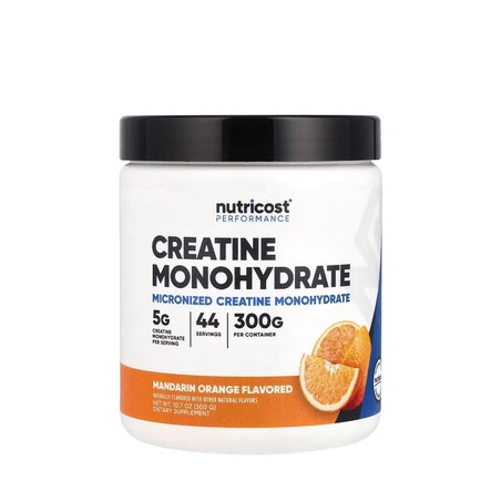 Nutricost Creatine Monohydrate Powder 300g Mandarin Orange Flavor