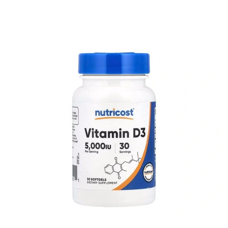 Nutricost Vitamin D3 5000 Iu 30 Softgels
