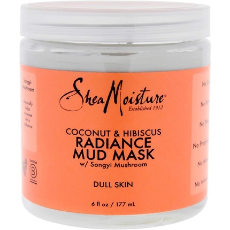 Shea Moisture Coconut & Hibiscus Radiance Mud Mask for Unisex - Dull Skin