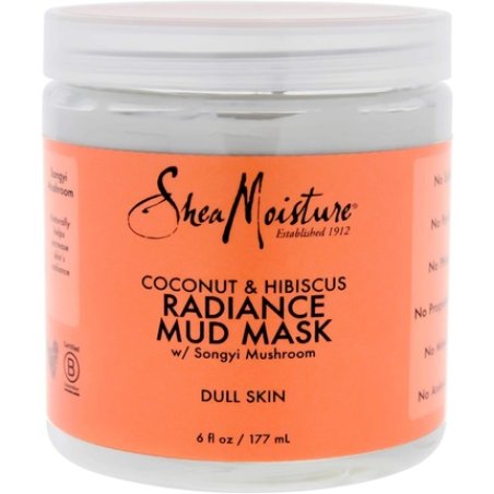 Shea Moisture Coconut & Hibiscus Radiance Mud Mask for Unisex - Dull Skin