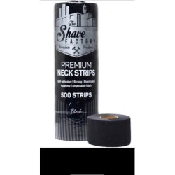 The Shave Factory Hygienic Black Neck Strip, 500 Strips - 5x