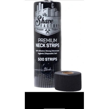 The Shave Factory Hygienic Black Neck Strip, 500 Strips - 5x