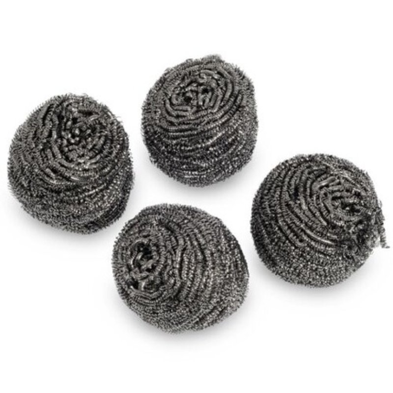 Spontex Stainless Steel Pot Scraper Wire Wool Cleaning Pads for Robust Dirt Removal