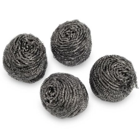 Spontex Stainless Steel Pot Scraper Wire Wool Cleaning Pads for Robust Dirt Removal