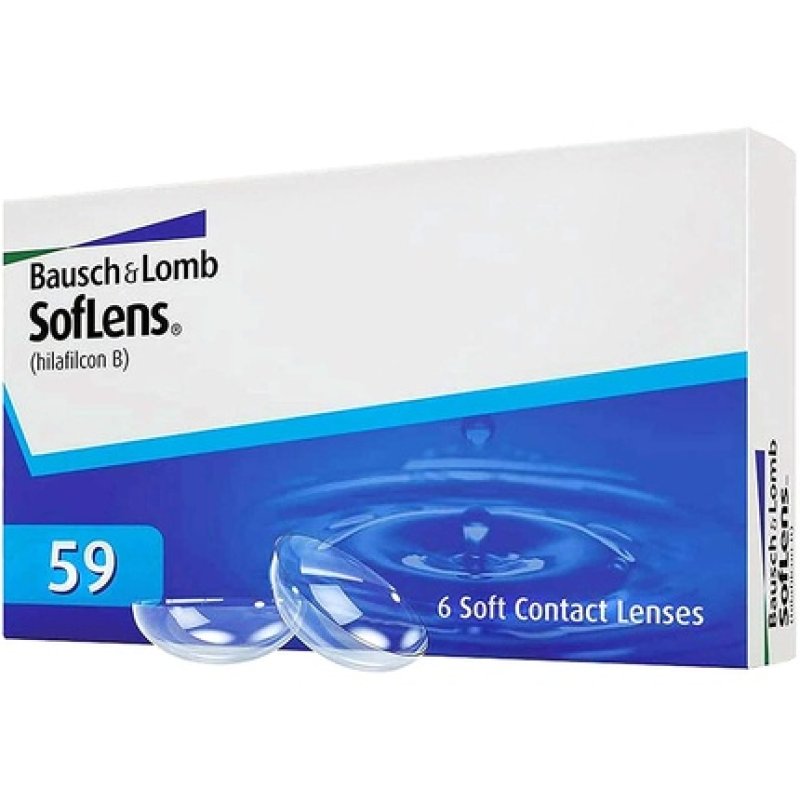 Bausch and Lomb SofLens 59 Monthly Spherical Soft Contact Lenses 6 Lenses -1.25 D BC 8.6mm/DIA 14.2mm