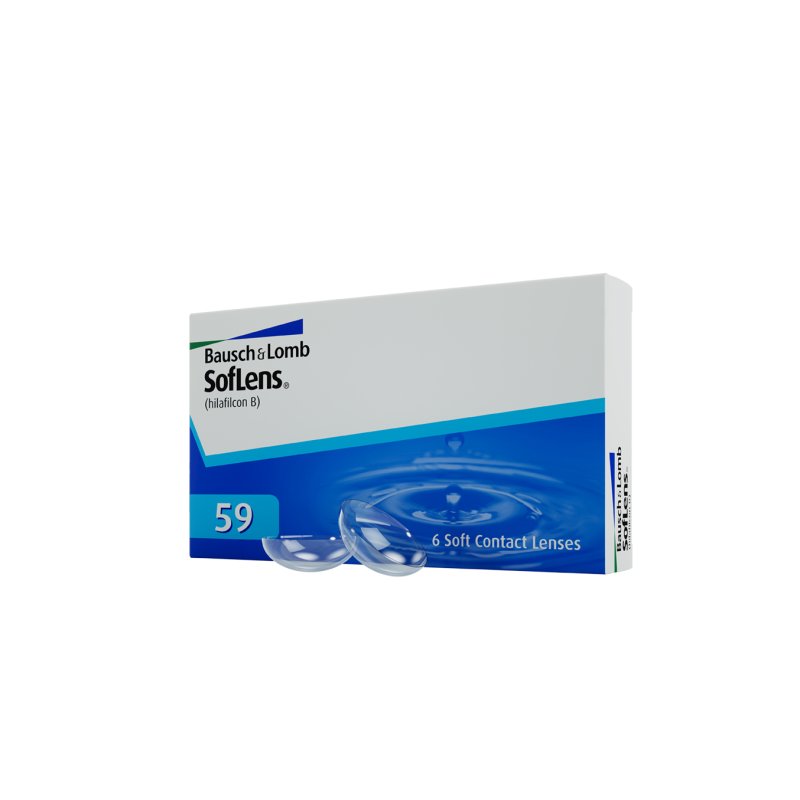 Bausch Lomb Soflens 59 Monthly Contact Lenses Crisp Clear Vision Deposit Resistance Easy Handling Comfort 6 Lenses Base