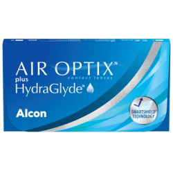 Alcon Air Optix Plus Hydraglyde Monthly Contact Lenses 3 Lenses With Hydraglyde Moisture And Smartshield Deposit