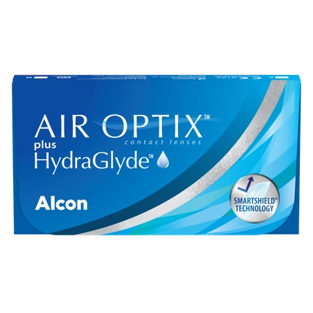 Alcon Air Optix Plus Hydraglyde Monthly Contact Lenses 3 Lenses With Hydraglyde Moisture And Smartshield Deposit