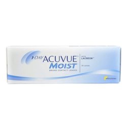 Johnson & Johnson 1day Acuvue Moist Daily Contact Lenses 30 Lenses Bc 8 Power 0175
