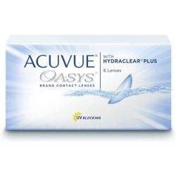 ACUVUE OASYS Contact Lenses 2-Week Lenses for Day and Night with UV and Dryness Protection - 6 Lenses 1.0 Dpt BC 8.4