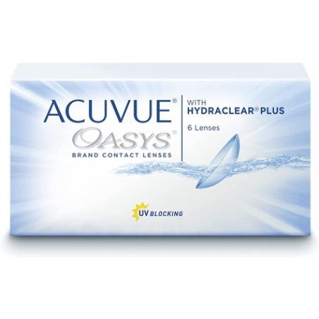 ACUVUE OASYS Contact Lenses 2-Week Lenses for Day and Night -12.0 Dpt and BC 8.4 with UV Protection and Moisture - Pack