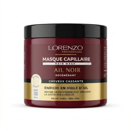 Lorenzo Professional Black Garlic Hair Mask For Brittle Hair 500ml