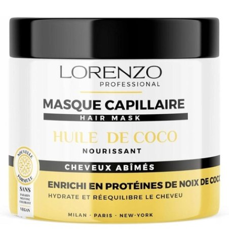Lorenzo Professional Coconut Oil Hair Mask For Damaged Hair 500ml