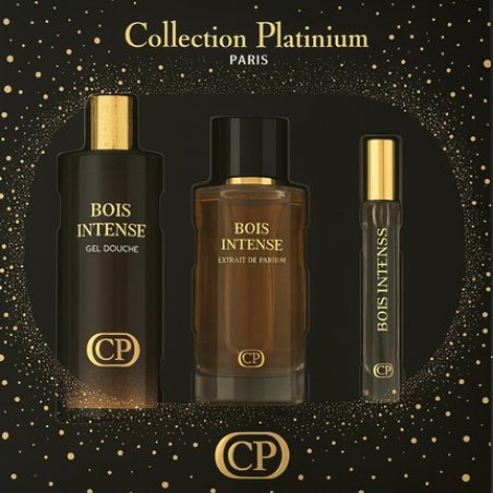 Collection Platinum Bois Intense Perfume Set 100ml Perfume 250ml Shower Gel 10ml Extract