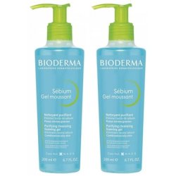 Bioderma Sebium Purifying Clarifying Foaming Gel 200ml - Pack of 2