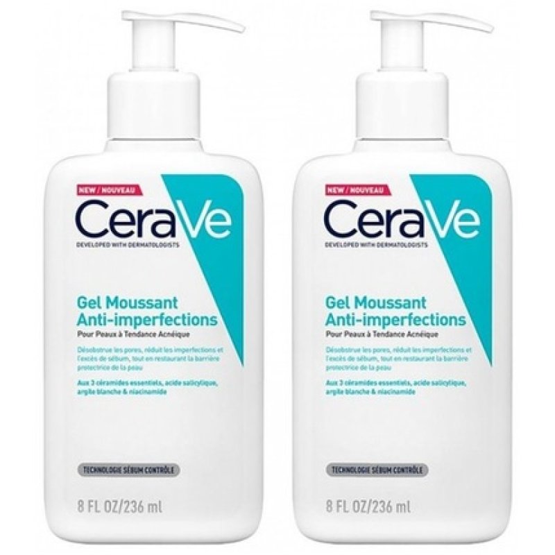 Cerave Anti-Imperfections Foaming Gel Cleanser 236ml - Pack of 2