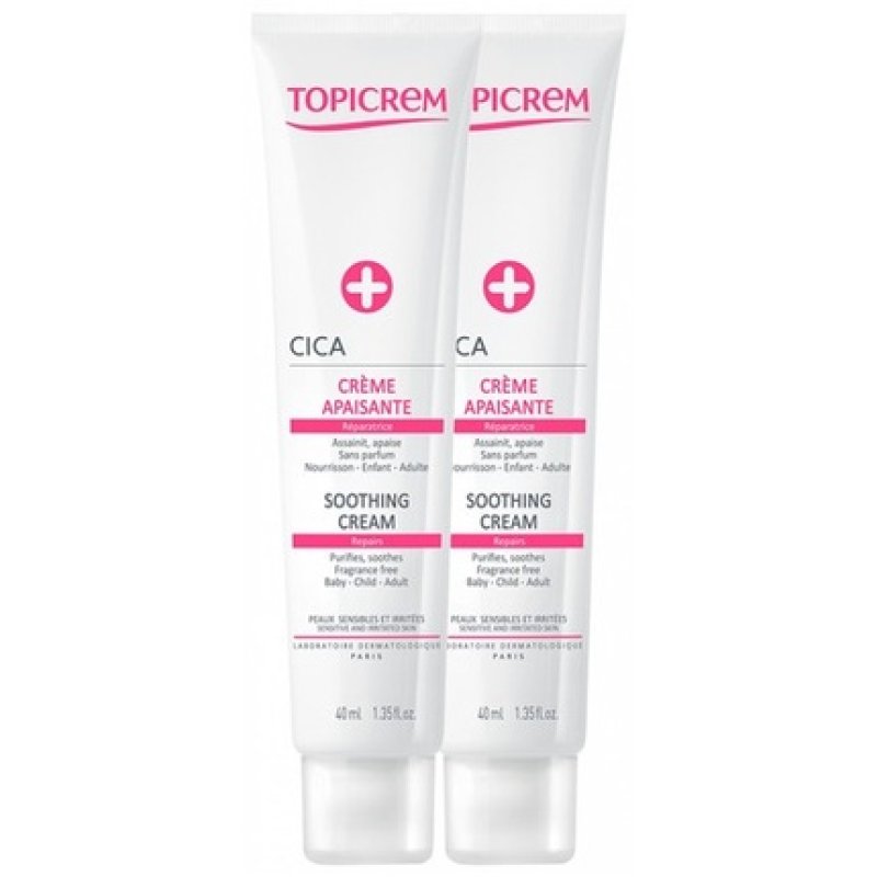 Topicrem Cica Soothing Repairing Cream 40ml - Pack of 2