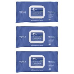 Uriage Baby Cleansing Water Wipes Set of 3 x 70 Wipes