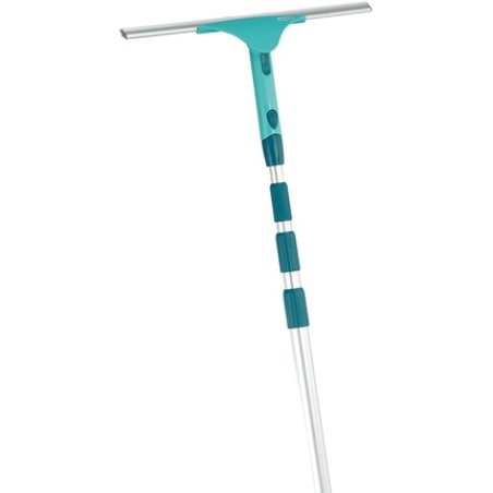 Leifheit Window Cleaning Set with Squeegee and XL Telescopic Handle 4m