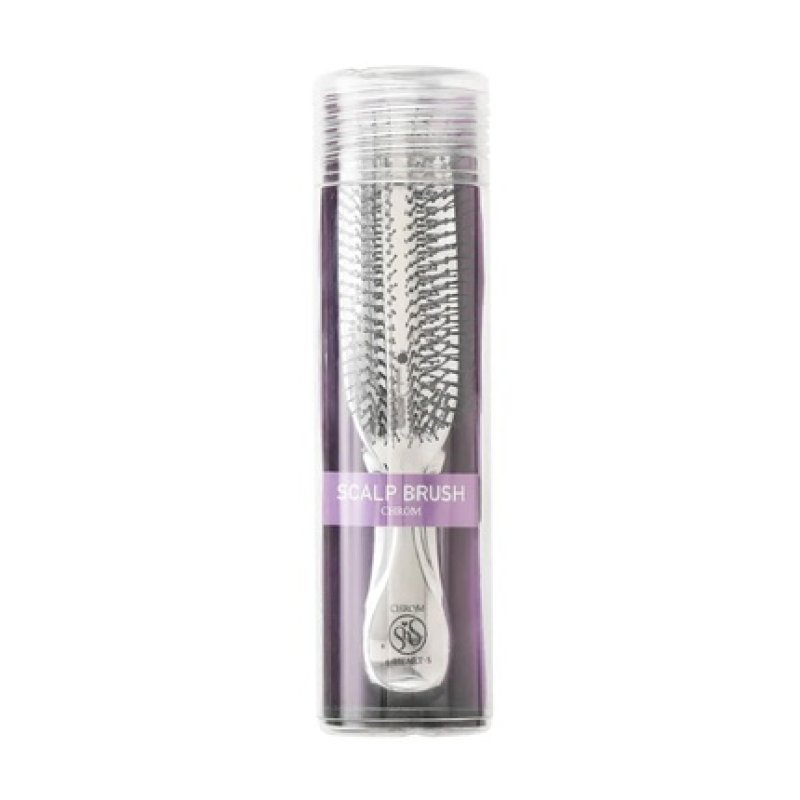 Shearts Scalp Brush Chrom Silver Long A Premium Scalp Brush For Hair Care