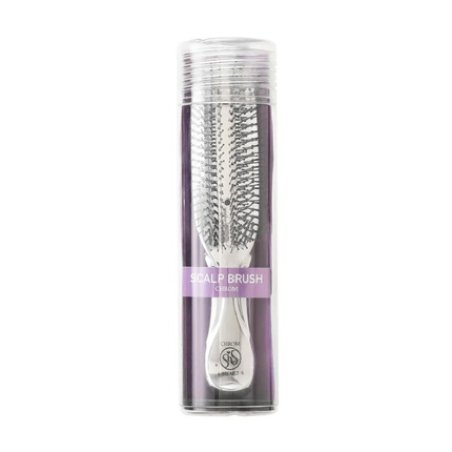 Shearts Scalp Brush Chrom Silver Long A Premium Scalp Brush For Hair Care