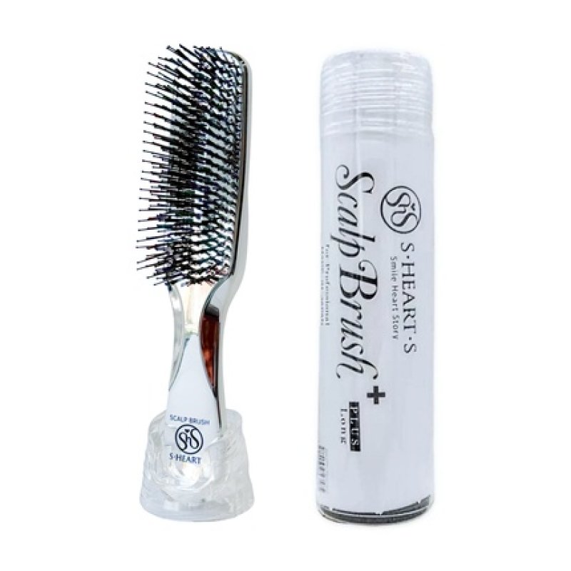 Shearts Scalp Brush Plus Silver Long With Stand A Premium Scalp Brush For Enhanced Hair Care