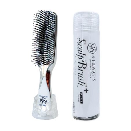 Shearts Scalp Brush Plus Silver Long With Stand A Premium Scalp Brush For Enhanced Hair Care