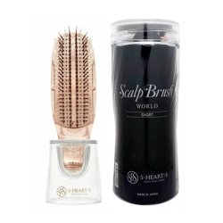 Shearts Scalp Brush World Model Short Pink Gold With Stand