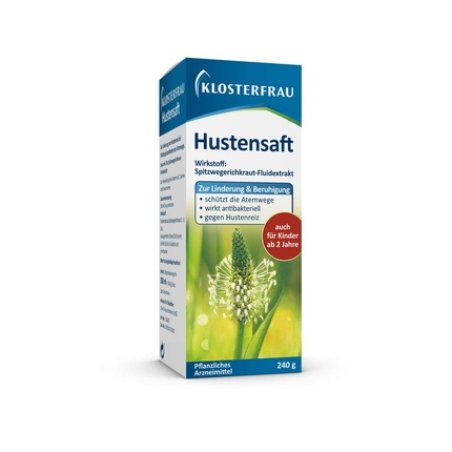 Klosterfrau Cough Syrup for Relief and Soothing with Ribwort Herb Fluid Extract 240g