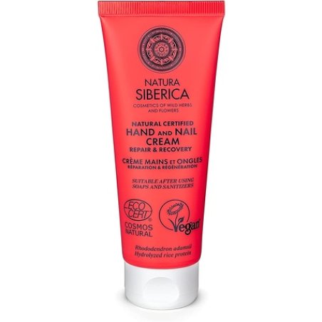 Natura Siberica Certified Hand and Nail Cream Repair and Recovery Red
