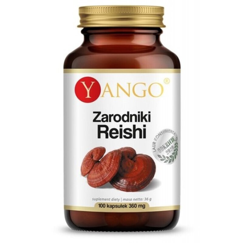 YANGO Reishi Spores Adaptogenic Support 100 Vegan Capsules
