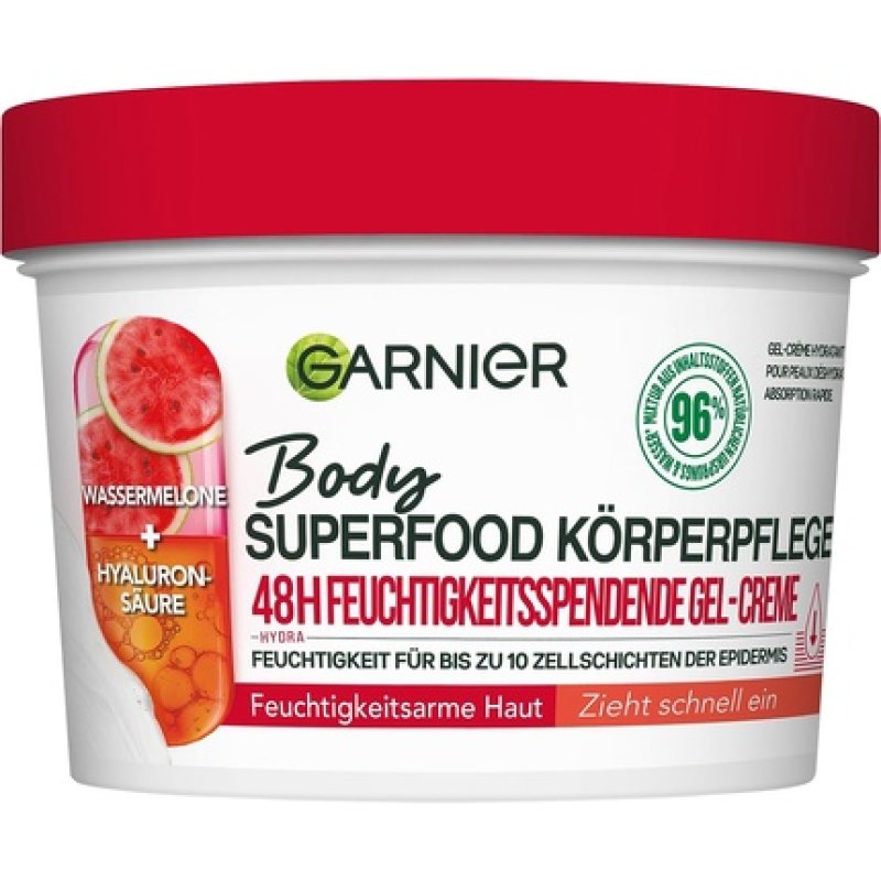 Garnier Refreshing Body Care for Dry Skin Body Butter with Watermelon and Hyaluronic Acid 380ml