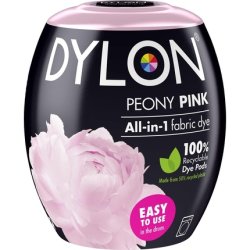 DYLON Washing Machine Fabric Dye Pod for Clothes and Soft Furnishings 350g Peony Pink
