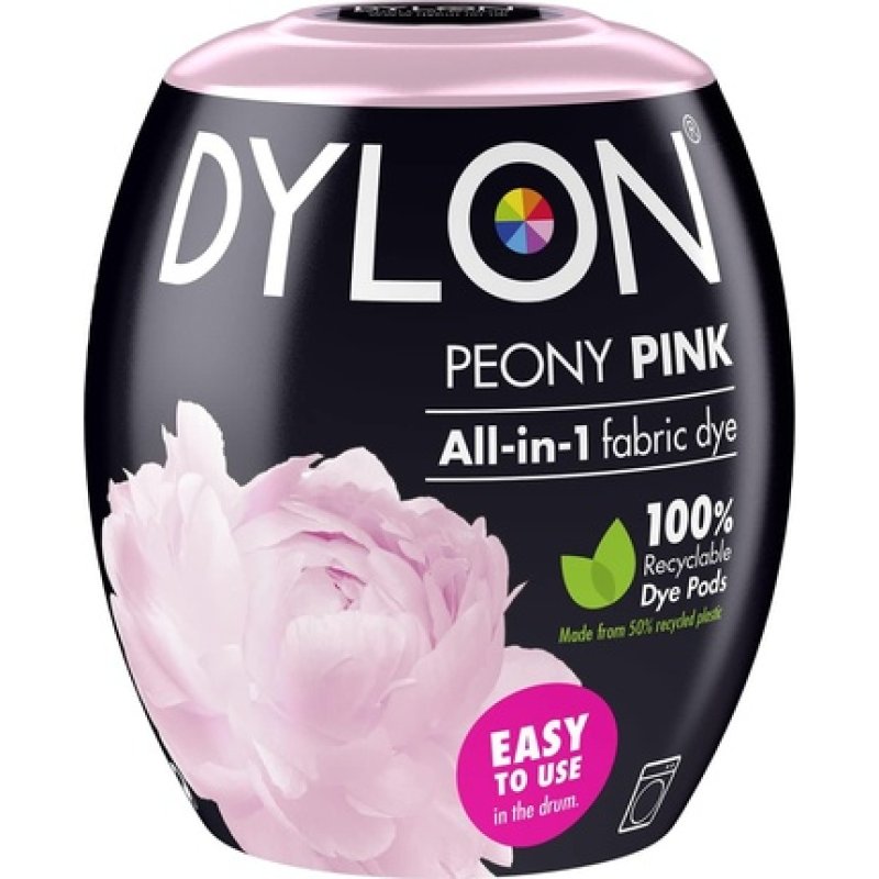 DYLON Washing Machine Fabric Dye Pod for Clothes and Soft Furnishings 350g Peony Pink