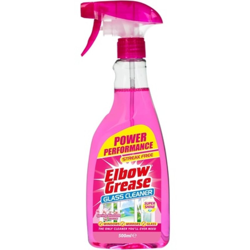 Elbow Grease Pink Glass Cleaner for Windows, Mirrors & Glass - Streak Free