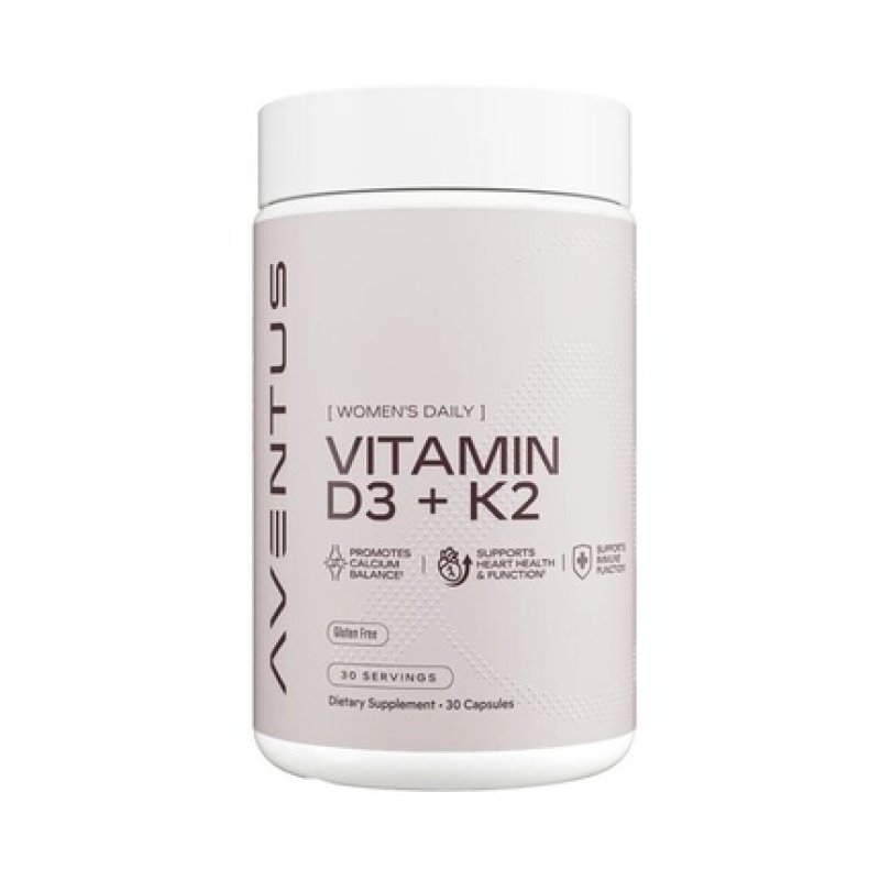 Aventus Supplements Vitamin D3 K2 30 Capsules