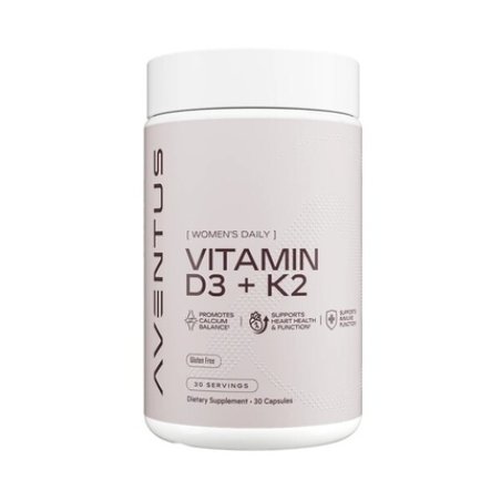 Aventus Supplements Vitamin D3 K2 30 Capsules