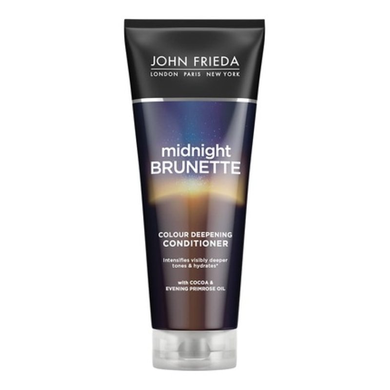 John Frieda Midnight Brunette Color Deepening Conditioner 250ml for Dull Brunette Hair
