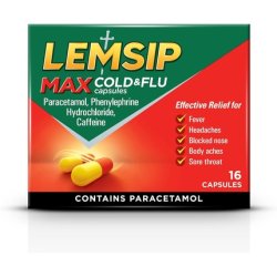 Lemsip Max Cold & Flu Capsules 16 Capsules