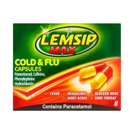 Lemsip Max Cold And Flu Capsules 8 Capsules