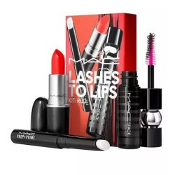 M.A.C Lashes To Lips Kit Red - Lipstick Lady Danger and Mascara Black Stack