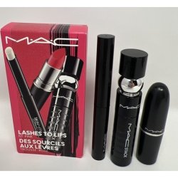 Mac Lashes To Lips Pink Prep Prime & Lipstick 3 Piece Set