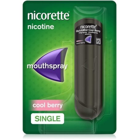 Nicorette QuickMist Cool Berry Mouth Spray Nicotine Mouth Spray 150 Sprays Quit Smoking and Stop Smoking Aid