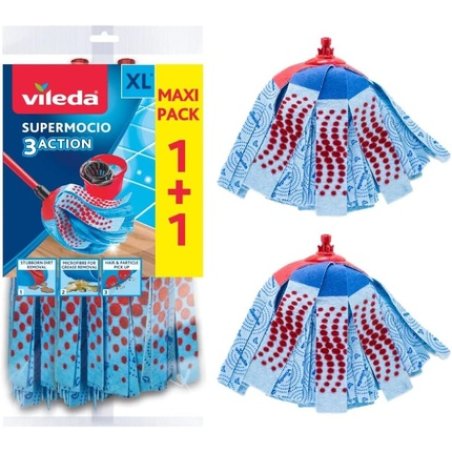 Vileda SuperMocio 3Action XL Mop Refill 2 Pack
